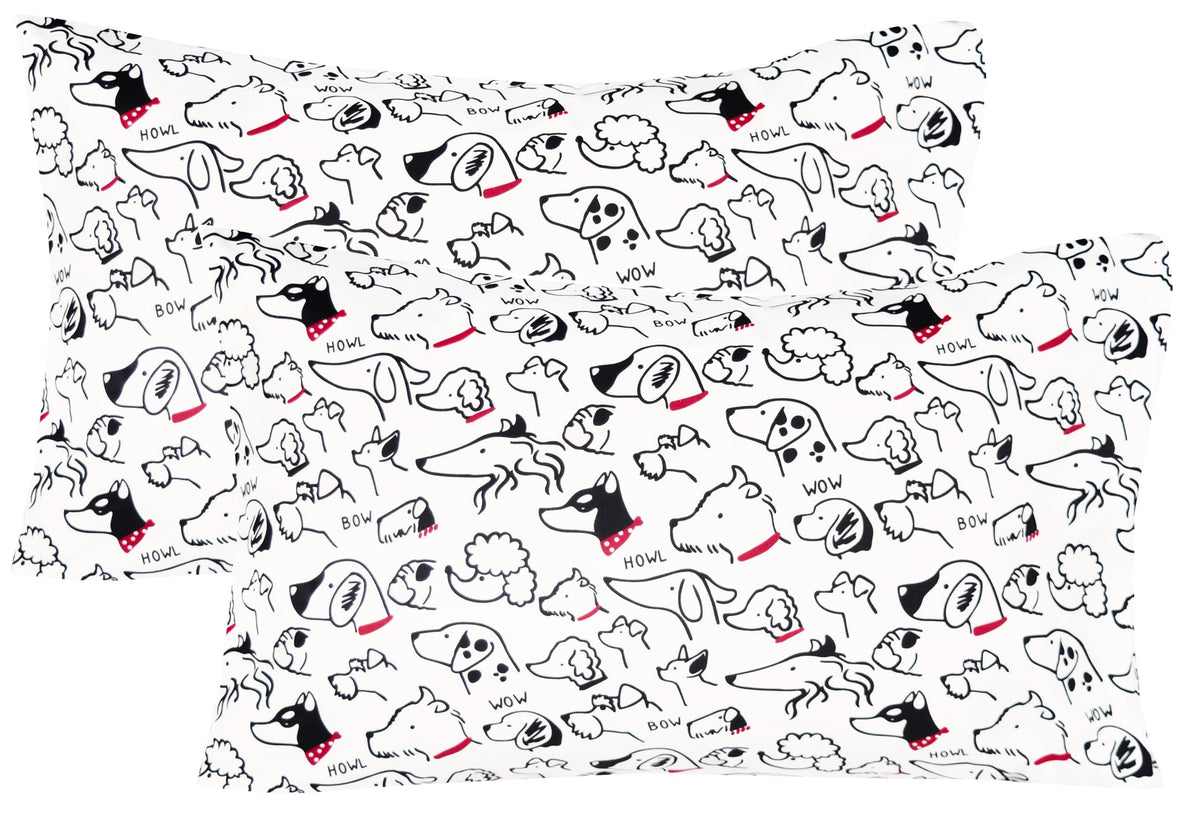Scientific Sleep Many Puppy Dogs 2 Pcs Cartoon Kids Pillowcases 100% Cotton Cozy Standard 20' X 30' Pillowcase (Puppy)