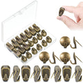 Auroray Cubicle Hooks Fabric Panel Wall Hooks, 20 Pieces Metal Push Pin Hooks Picture Hanging Hooks, Cubicle Coat Hook For 40 Lb