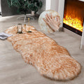 linmopm Faux Fur Rug Sheepskin Shag Fluffy Fuzzy 2x6 ft Runner Rugs for Bedroom Bedside Bed Floor Living Room Plush High-Density