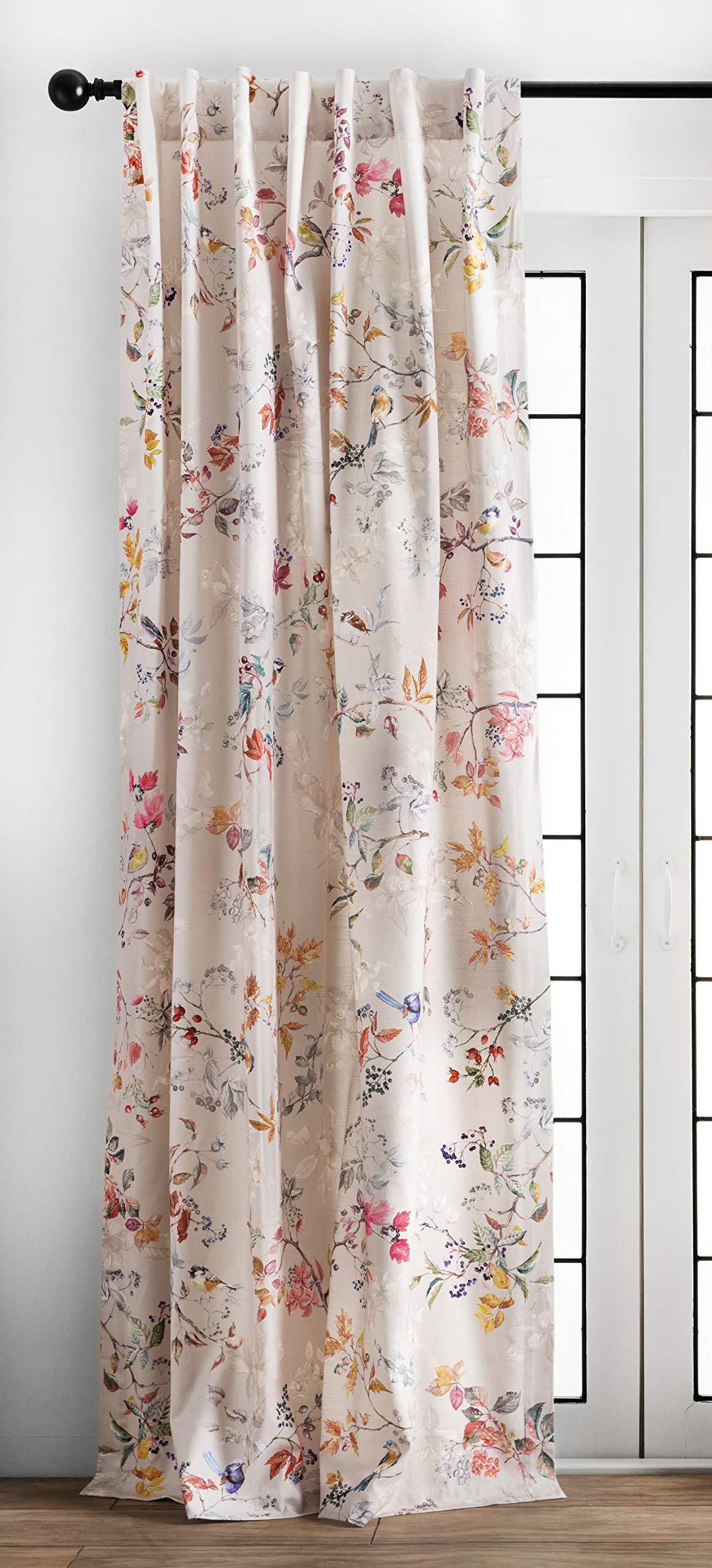 Maison D' Hermine 100% Cotton Curtain - 50'X84' Mid Night Decorative Curtain - Aesthetic Curtains For Farmhouse, Kitchen & Bed