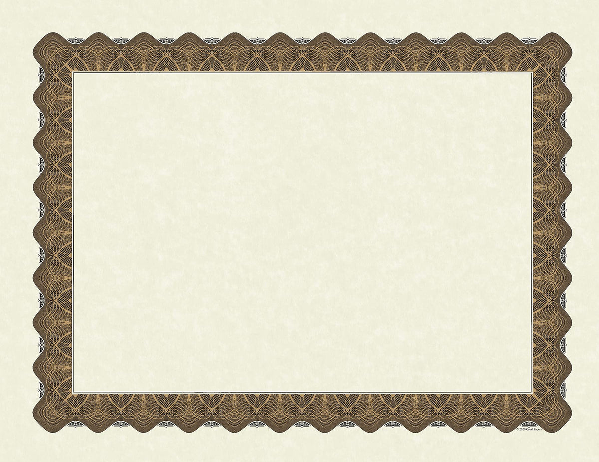 Great Papers! Metallic Gold Border Certificate, For Awards, Achievements And Accomplishments, Printer Friendly 8.5   X11   , 100