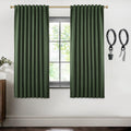 SHINELAND 63 Inch Length Living Room Curtains,2 Panel Set Blackout Room Darkening Thermal Black Out Curtains for Nursery Boy Bed