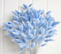 120 PCS Blue Dried Pampas Grass Decor, 17-inch Pompas Floral, Dry Flowers for Decoration, Pampas Grass in Bulk Tall, Blue Bunny 