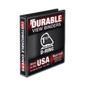 Samsill Durable 1.5 Inch Binder, Made In The Usa, D Ring Binder, Customizable Clear View Cover, Black, Holds 350 Pages