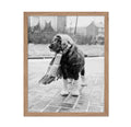 Poster Master Vintage Dog Poster - Retro Dog Dressed for Winter Print - Dog Fashion Art - Photography Art - Funny Gift for Him, 
