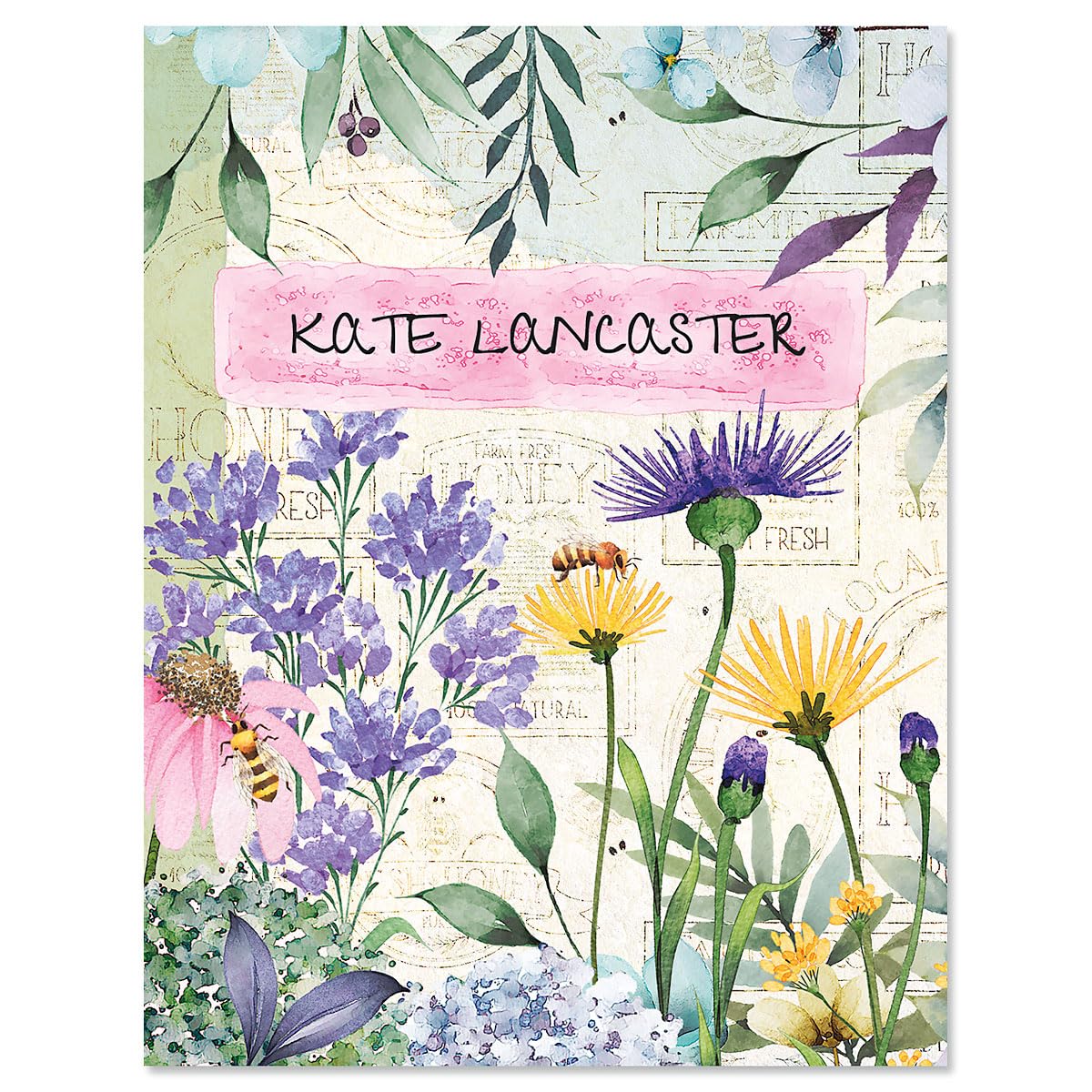Current Wildflower Sanctuary Bill Paying Organizer Book-9' X 12    Personal Account Book,Spiral Bound,14 Storage Pockets,32 Lab