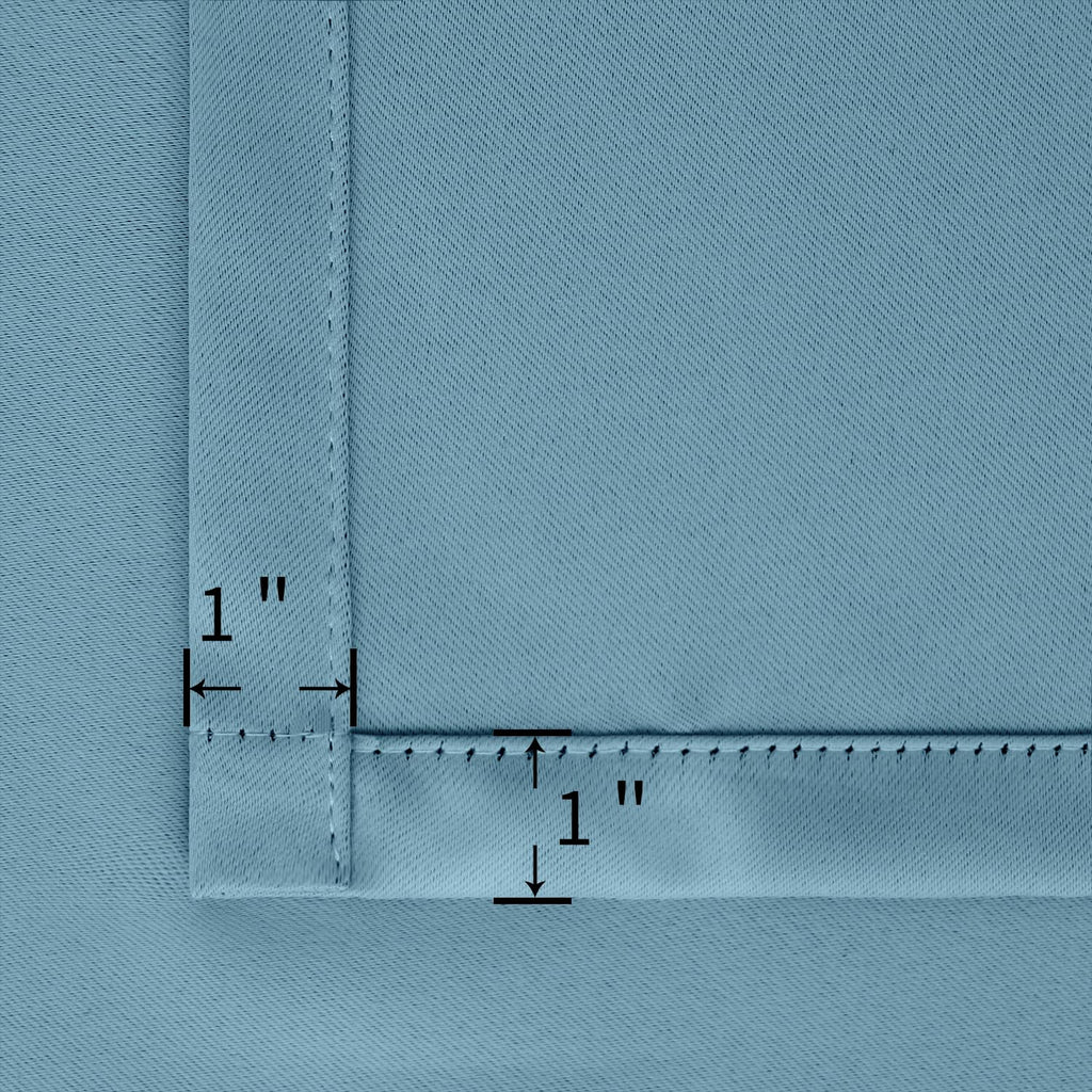 Bgment Rod Pocket And Back Tab Blackout Curtains For Bedroom - Thermal Insulated Room Darkening Curtains For Living Room, 2 Window Curtain Panels (52 X 84 Inch, Greyish Blue)