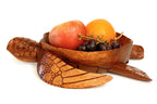 G6 Collection Wooden Handmade Turtle Fruit Decorative Bowl Centerpiece Hand Carved Art Home Decor Decoration Artwork Handcrafted