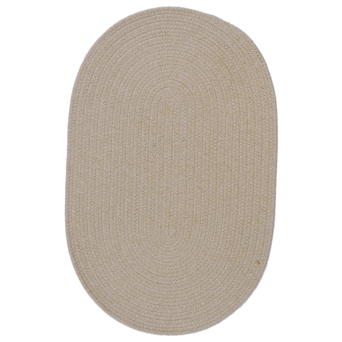 Solid Wool Blend Oatmeal Rug Size: Round 3'