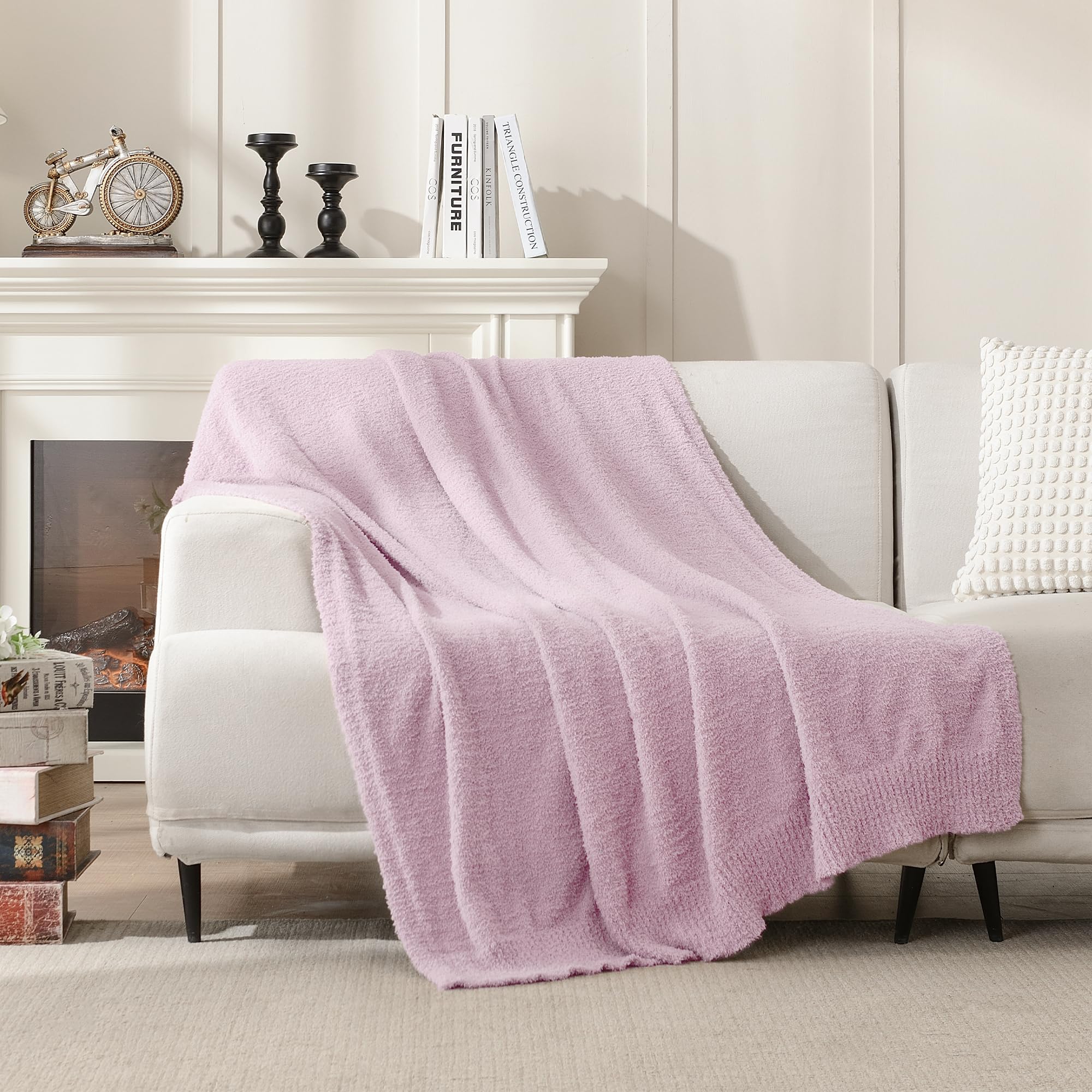 Jooja Throw Blanket For Couch Super Soft Blankets For Bed Comfy Cozy Blanket Knit Fuzzy Plush Fleece Blanket Gift For Women Ligh