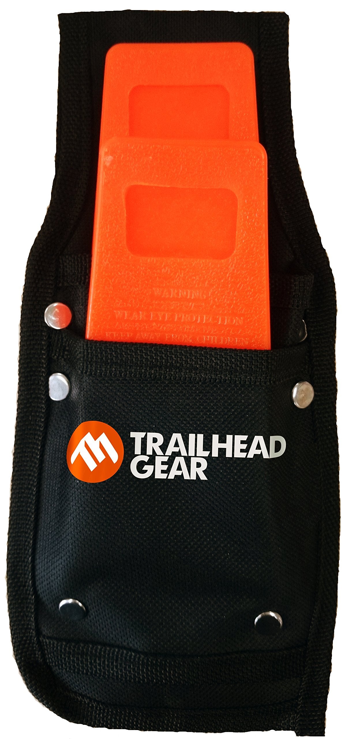 Trailhead Gear Black Durable Tree Felling Bucking Wedge Belt Pouch Holdster Kit Complete With Two Orange Wedges