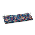 Pillow Perfect Paisley Indoor/Outdoor Sofa Setee Bench Swing Cushion With Ties, Weather, And Fade Resistant, 18' X 45', Blue/G