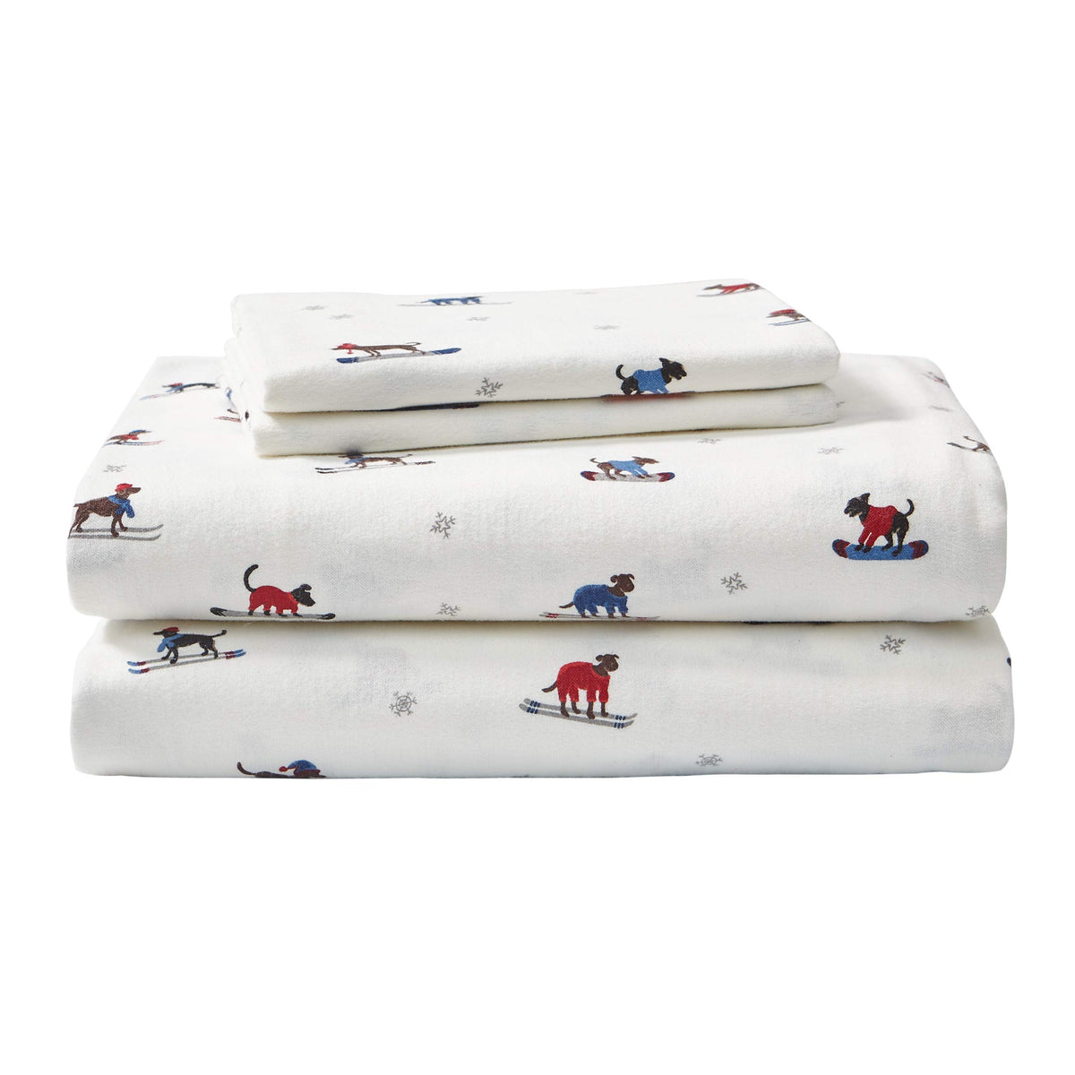 Eddie Bauer - Queen Sheets, Cotton Flannel Bedding Set, Brushed For Extra Softness, Cozy Home Decor (Ski Patrol, Queen)