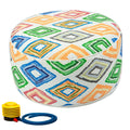 Kozyard Inflatable Ottoman Stool - Portable Round Pouf for Indoor/Outdoor Use - Perfect Small Foot Rest or Seating for Kids and 