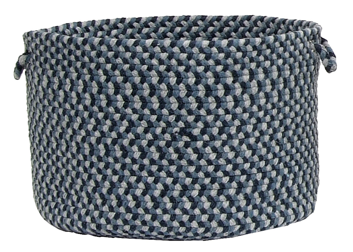 Colonial Mills Boston Common Basket Braided Storage, 18X18X12, Capeside Blue