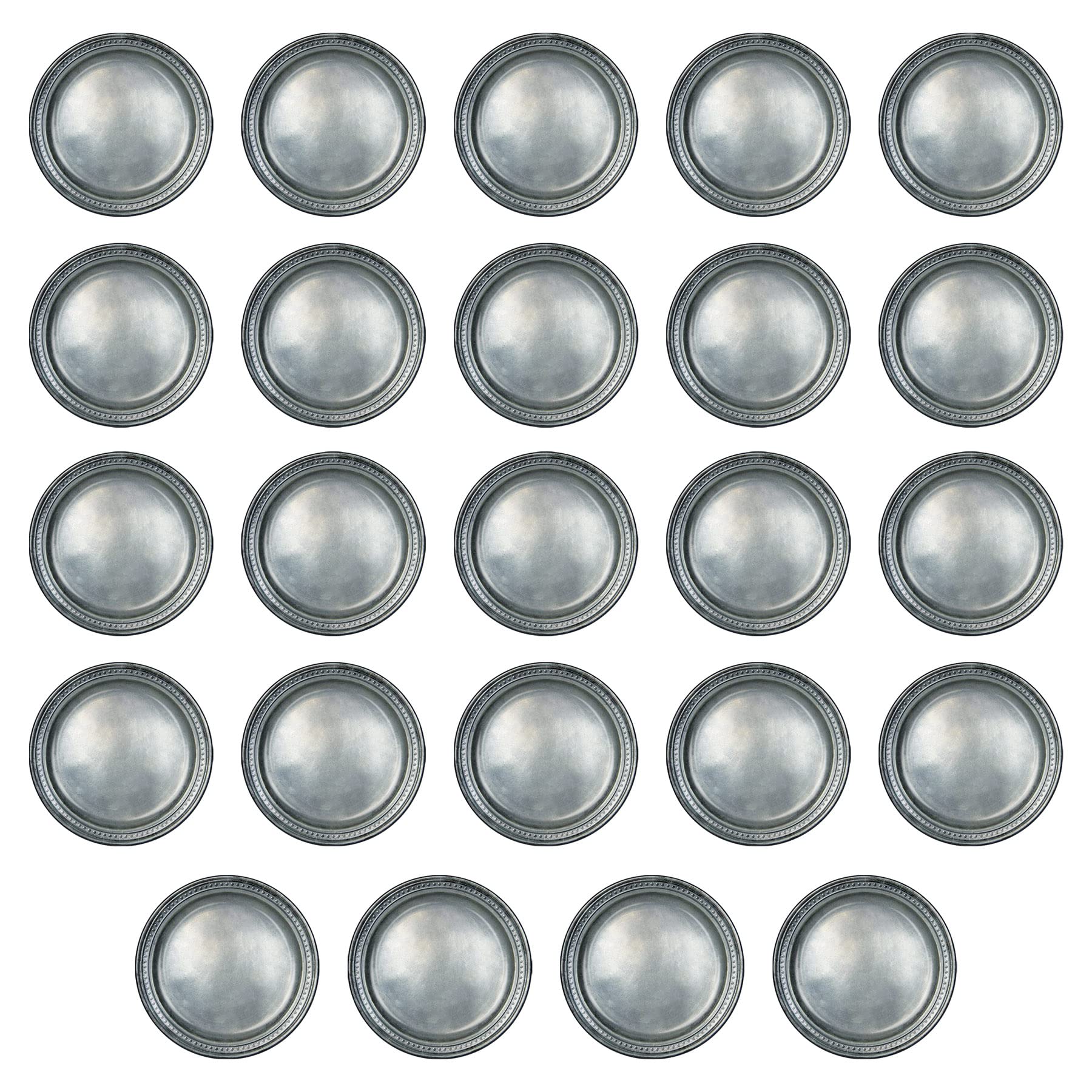 Beistle 24 Piece All Occasion Disposable Pewter Paper Plates Medieval Party Supplies - Pirate And Halloween Tableware, 9, 58178