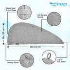 Keepoz Hair Towel Wrap Quick Dry 100% Cotton Super Absorbent Turban Head Wrap For Women With Button, Non Microfiber Anti Frizz H