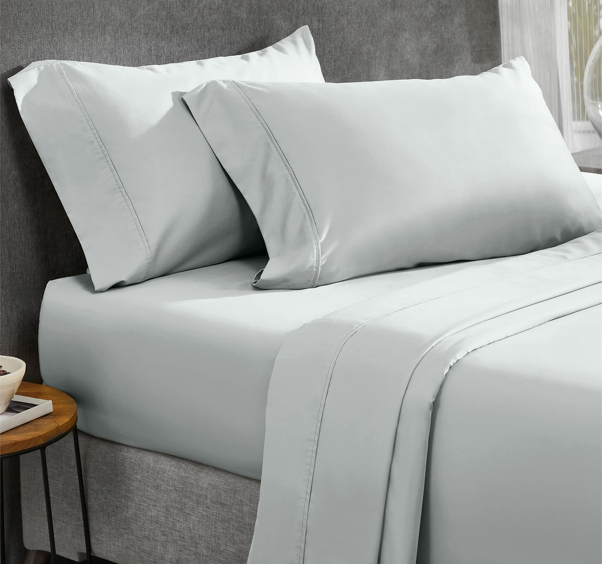 California Design Den Softest 100% Cotton Sheets, Full Size Sheet Sets, 4 Pc, 400 Thread Count Sateen Bedding, Deep Pocket Sheet