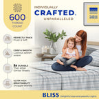 Thread Spread 100% Egyptian Cotton Printed Bed Sheets - 600 Thread Count 4 Pc California King Sheet Set, Hotel Luxury Bedsheets, 16' Deep Pocket Cooling Sheets For Cal King Size Bed - Dotted Stripe