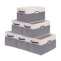 Yawinhe Collapsible Storage Bins, 15.0 x 9.8 x 8.3 Inch, Cube Storage Bins, Fabric Foldable Storage Bins Organizer Containers wi