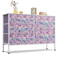 WLIVE Dresser for Bedroom with 5 Drawers, Wide Chest of Drawers for Bedroom, Fabric Dresser for Living Room, Closet, Hallway, Ti