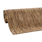 Solid Outdoor Rug For Patio Or Balcony Weatherproof In Mottled Brown Beige, Size: 5'3' X 7'3'