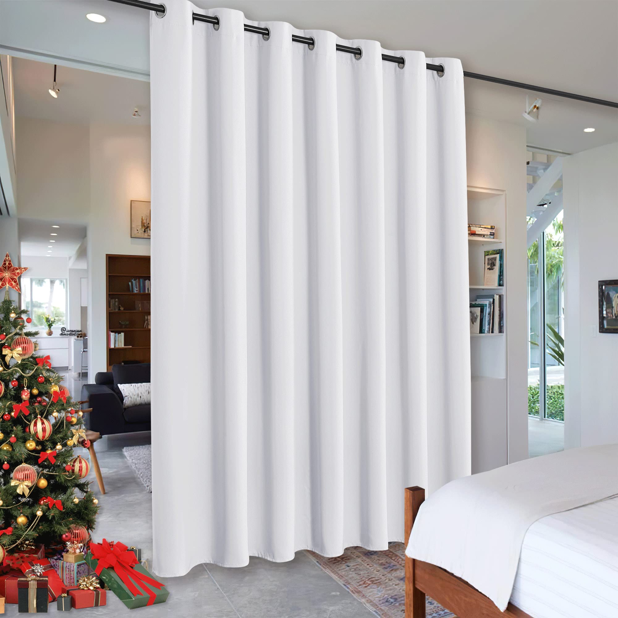 Ryb Home Extra Long Curtains Light Block Soundproof Privacy Blinds For Home Theater Office Backdrop Dining Living Room Patio Doo