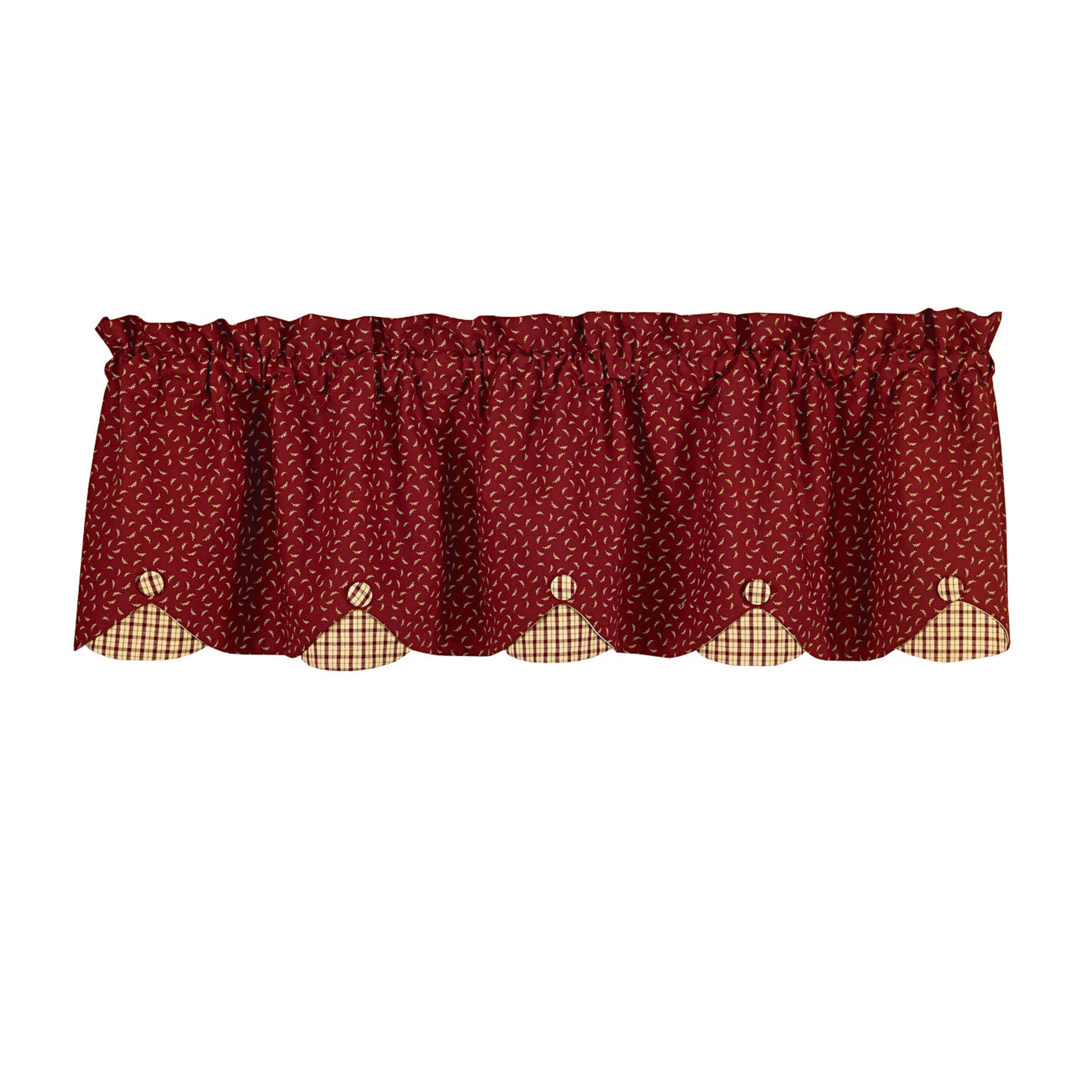 Park Designs Apple Jack Scallop Valance, 58 x 15