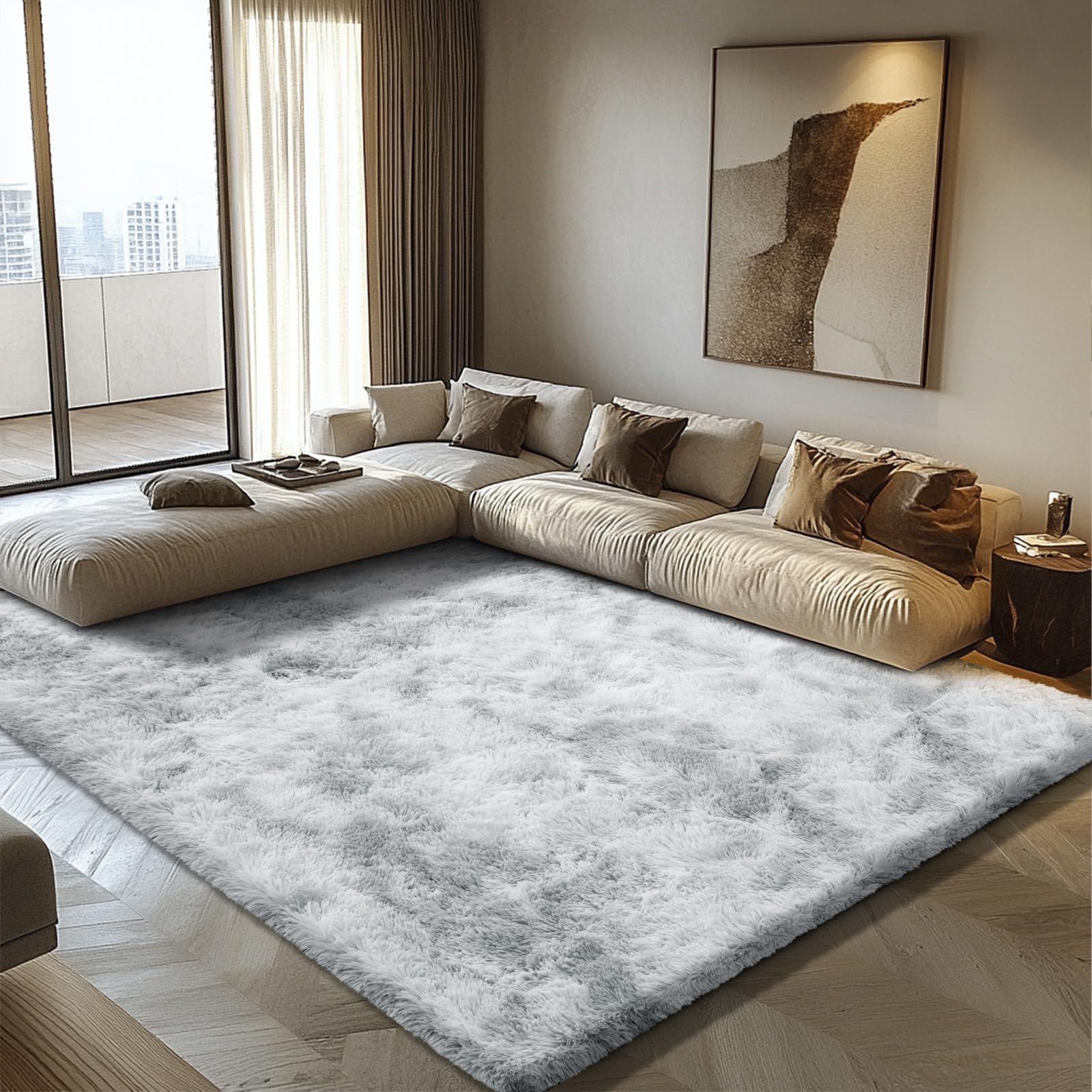 9x12 Fluffy Area Rugs for Living Room,Large Fuzzy Shag Area Rug for Bedroom,Soft Non-Shedding Indoor Plush Carpet for Kids Bedro