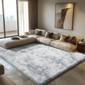 Shag Area Rug for Bedroom 5x8,Tie-Dyed Grey Fluffy Area Rugs for Living Room,Soft Fuzzy Rug Non-Shedding Indoor Plush Carpet for