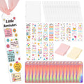 Shejdgart Acrylic Bookmark Making Kits - 60 Pcs Clear Acrylic Bookmark Blanks Set with Mental Health Flower Motivational Theme U