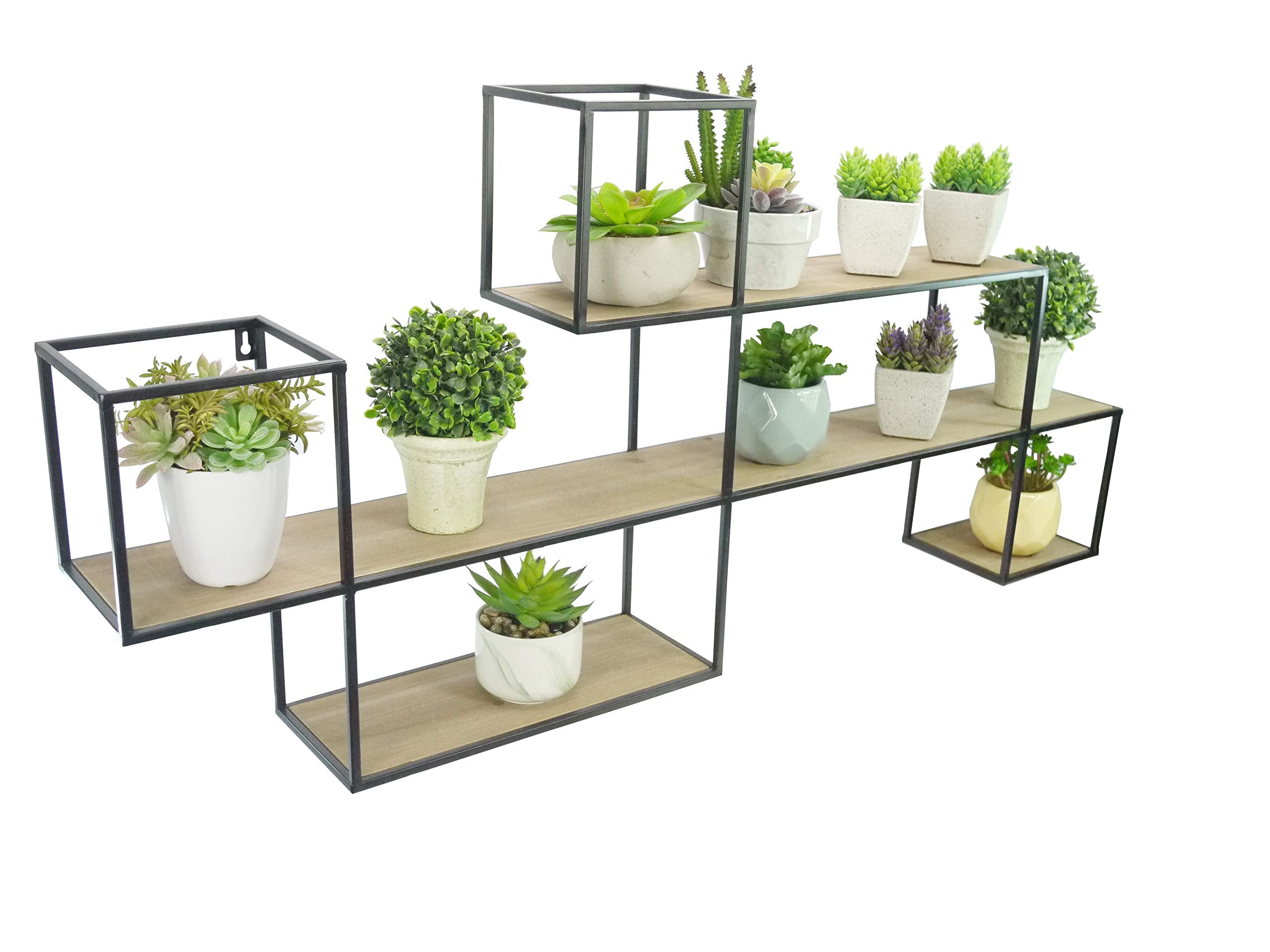 Admired By Nature 3 Tier Wall Mount Shelf, Accent Wall Shelf, Display Shelf, Decorative Shelves. Modern Shelving Wall Mounted Or