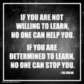 Culturenik Hilary Hinton Ziglar Determined to Learn Inspirational Motivational Speaker Author Celebrity Quote Classroom Print (U