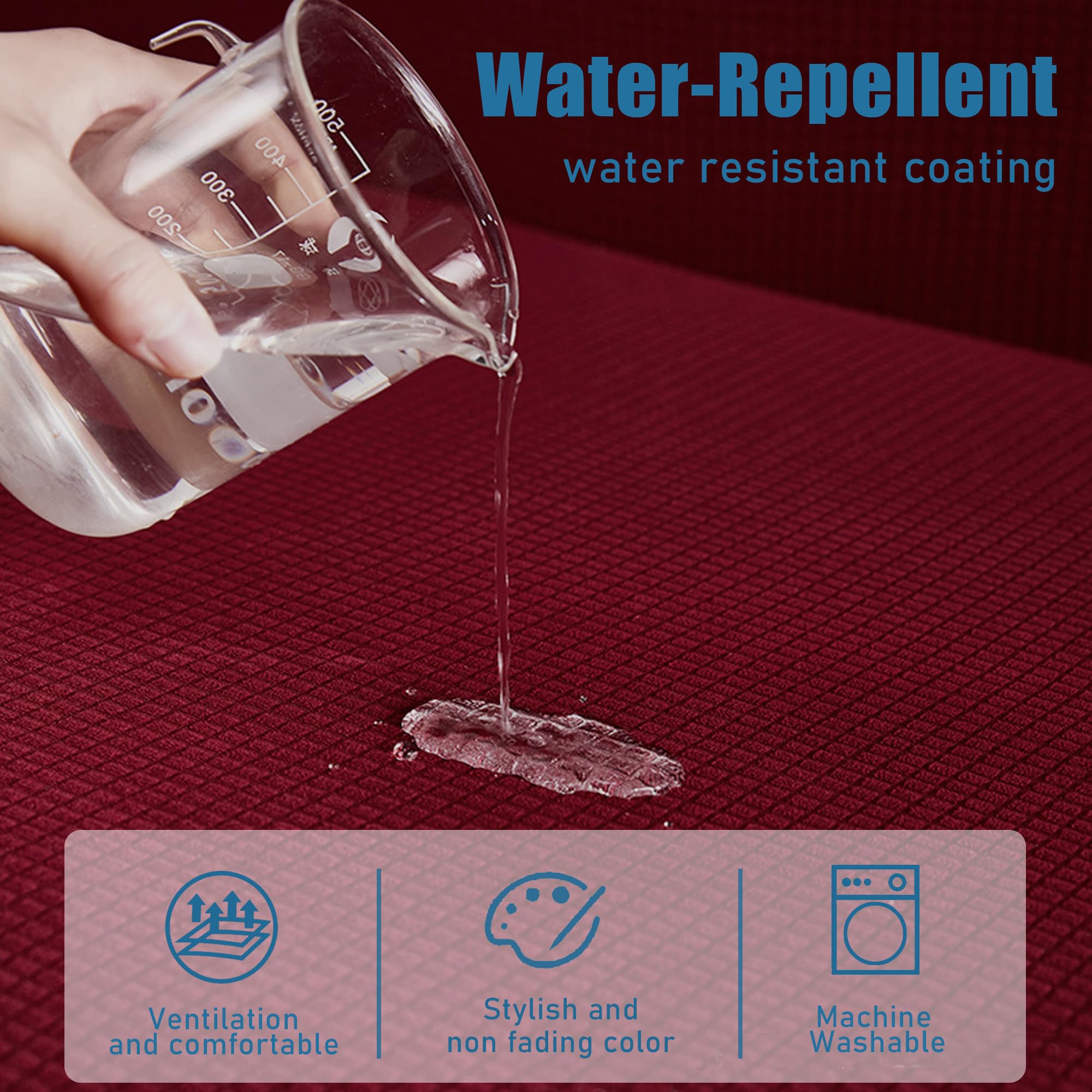 Nc Home Water Repellent Sofa Couch Cushion Covers Sofa Seat Slipcover, Armchair Furniture Protector For Camper, Soft Flexibility