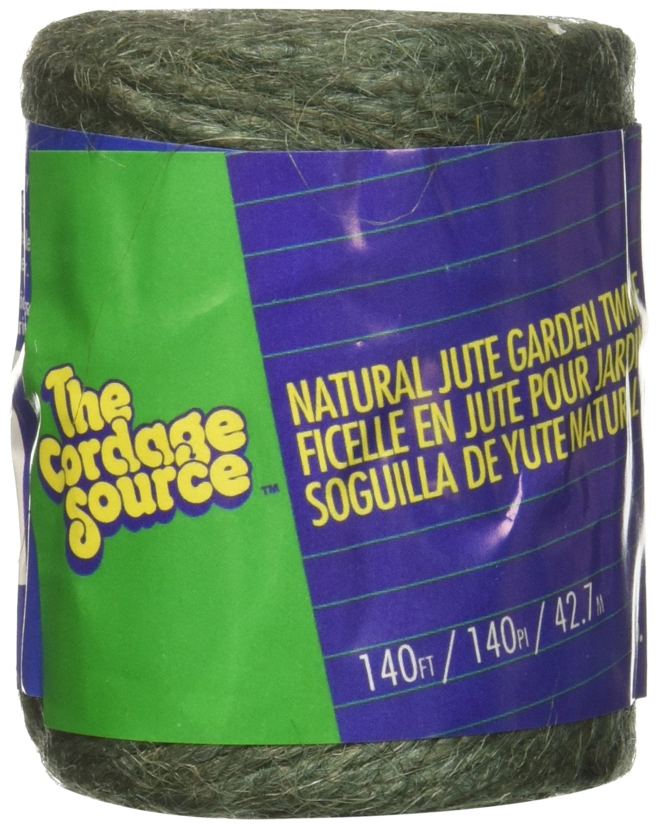 Cordage Source 1006G Jute Twine, 140-Feet, Green