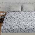 Huesland By Ahmedabad Cotton 144 Tc Bedsheet For Double Bed King Size Elastic King Size With 2 Pillow Covers | 72X78 Inches