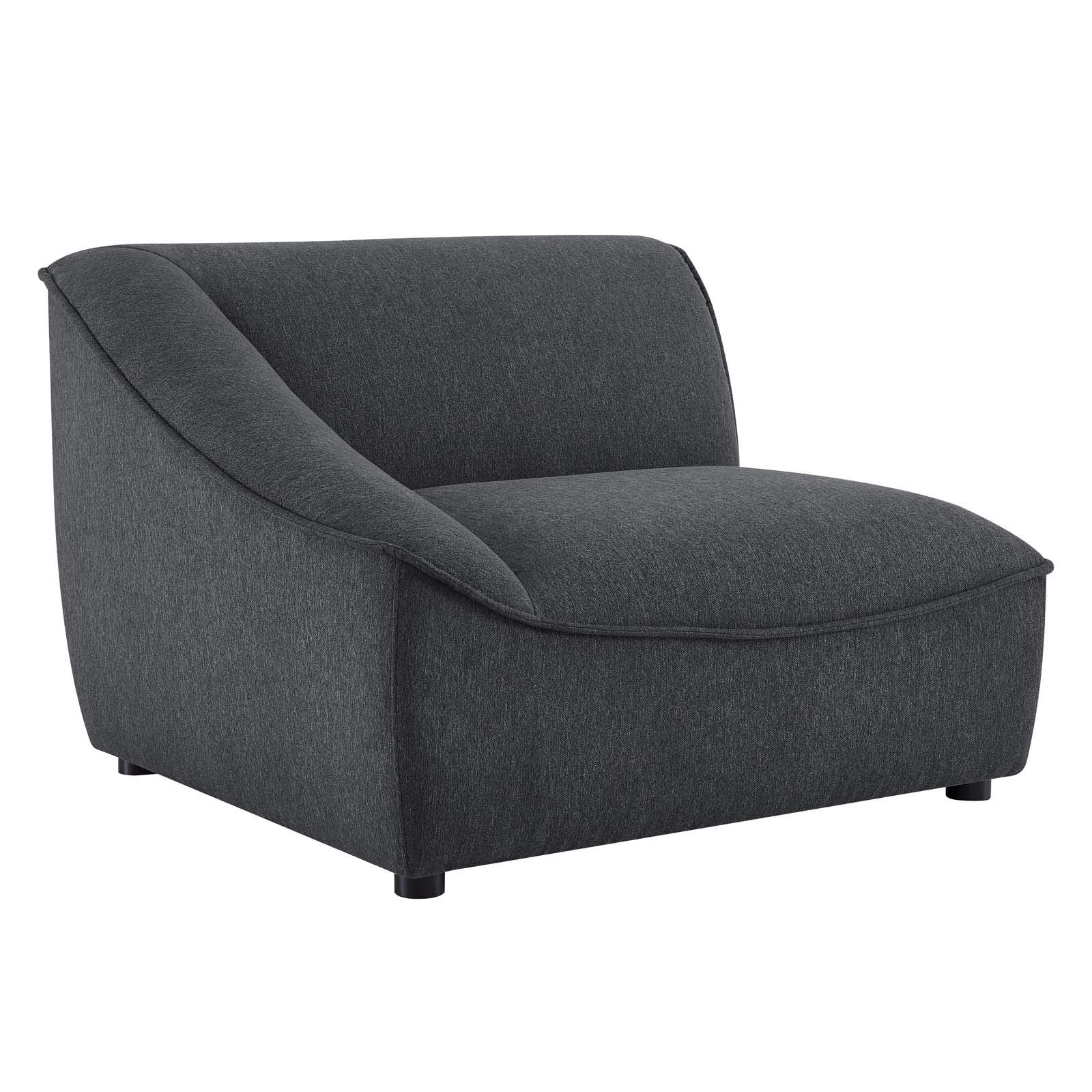 Modway Comprise Fabric Upholstered Sectional, Loveseat, Charcoal