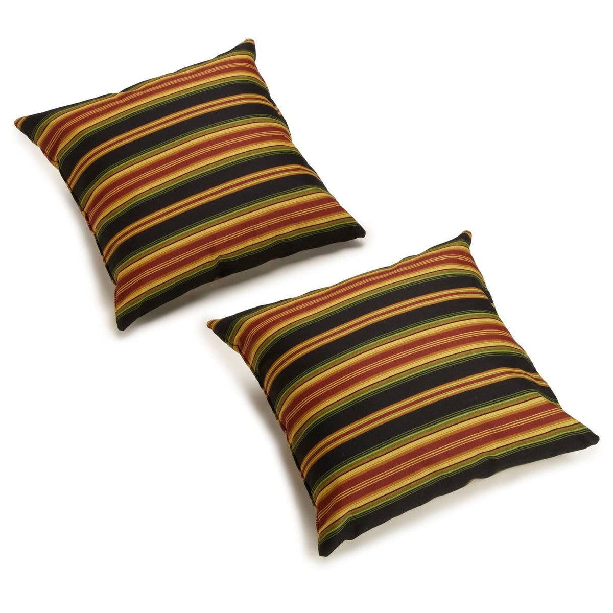 Blazing Needles 9910-S2-Reo-31 Outdoor Throw Pillows (Set Of 2), 17&quot;, Lyndhurst Raven