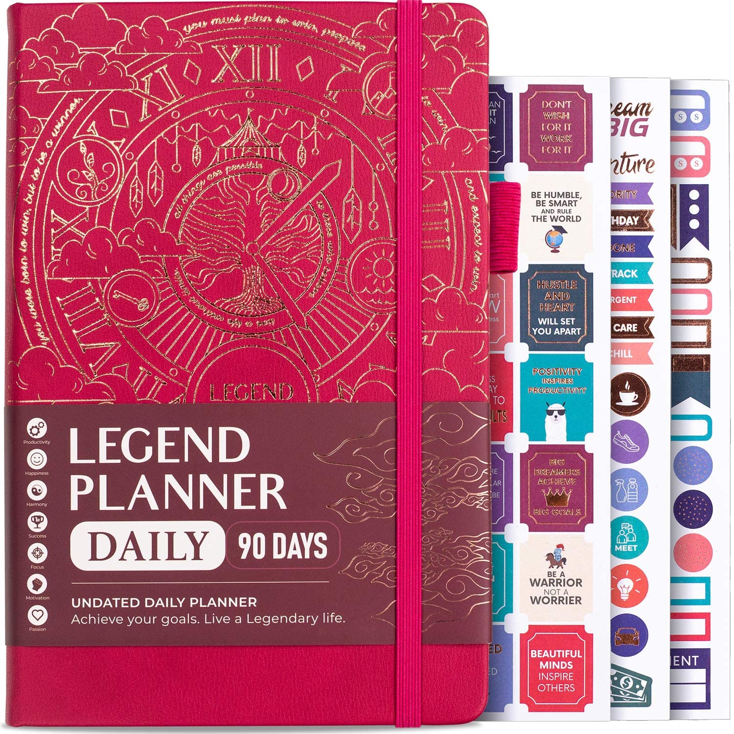 Legend Planner Daily For 3 Months - Undated Monthly Weekly & Daily Planner To Hit Goals. Organizer & Productivity Journal, A5 (H