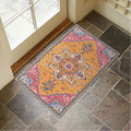 Collive Washable Indoor Door mat, Non Slip Retro Floor Mat 20'' x 32'' Doormat Quick Absorbent Entrance Rug Distressed Front Doo