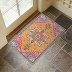 Collive Washable Indoor Door mat, Non Slip Retro Floor Mat 20'' x 32'' Doormat Quick Absorbent Entrance Rug Distressed Front Doo