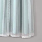 Lush Decor Sheer Grommet Curtains With Insulated Blackout Lining, Window Curtain Panels, Pair, 38''W X 63''L, Blue- Curtain With
