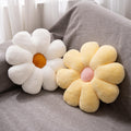 2 Pcs Flower Pillow, Yellow White Daisy Flower Throw Pillows Set, Cute Preppy Room Decor Aesthetic Decorative Throw Pillows Floo