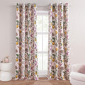 Topfinel Pink Curtains 102 Inches Long Cute Sound Dampening Pretty Vintage Elegant Whimsical Floral Hummingbird Dusty Rose Drape