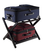 Winsome Reese Luggage Rack with Shelf, Solid Wood, for Guest Room, Bedroom, Hotel, Foldable, with Extra Storage Shelf, No Assembly, Espresso