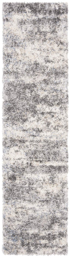 Safavieh Berber Shag Collection 2' X 16' Grey / Cream Ber219G Modern Abstract Non-Shedding Living Room Bedroom Dining Room Entry