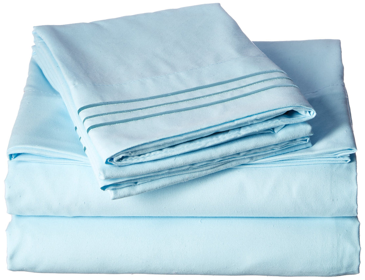 Elegant Comfort Luxury 4-Piece Bed Sheet Set 1500 Thread Count Egyptian Quality Wrinkle,Fade And Stain Resistant Deep Pocket, Hy