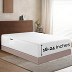 Elegant Comfort 1500 Premium Hotel Quality 18-24 Inches Deep - Extra Deep Pocket Single Fitted Sheet For High Mattress, Luxury And Softest, Smart Pocket - Wrinkle Free, Full, White