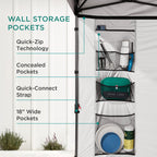 Best Choice Products 10X10Ft Easy Pop Up Canopy W/Side Wall, 10 Pockets, Portable Carrying Case, 1-Button Setup, 4 Weight Bags - Orange
