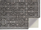 HomeRoots 513670 9 x 12 ft. Gray Blue & Ivory Wool Floral Hand Tufted Handmade Stain Resistant Rectangle Area Rug